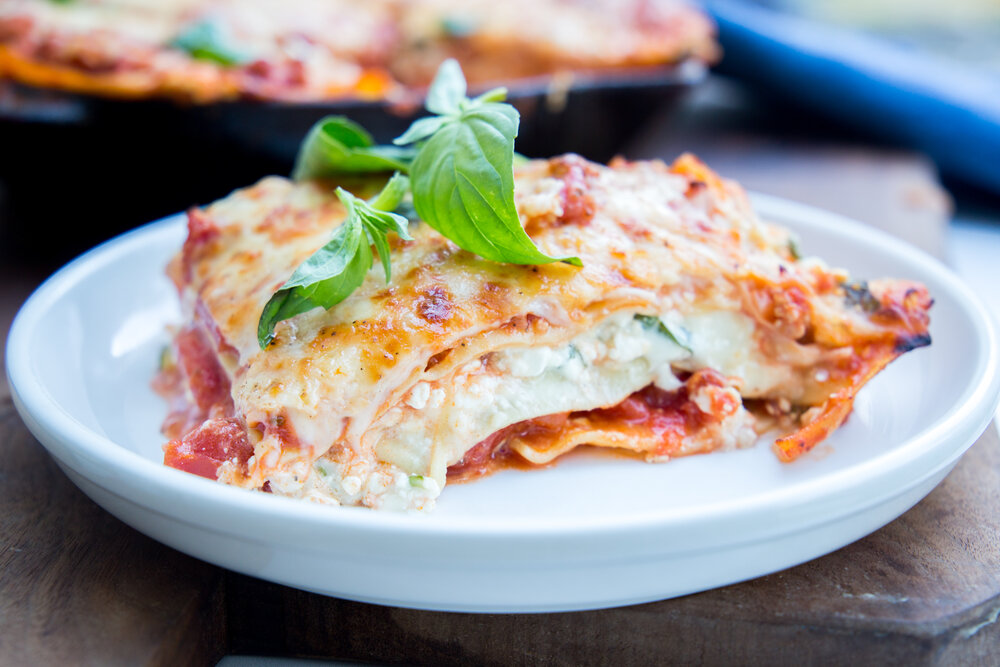 One-Skillet Healthy-ish Chicken and Zucchini Lasagna