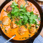 Thai Turkey Curry Meatballs with Kale