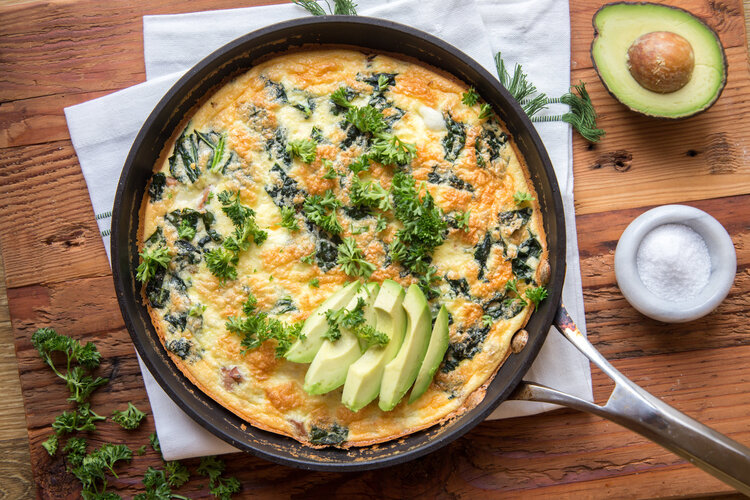 Whole30 Chicken Sausage and Spinach Frittata